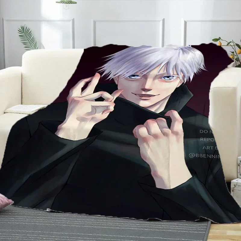 Мягкое Флисовое одеяло Gojo Satoru для гостиной или спальни