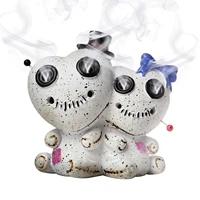voodoo incense sturdy durable censer burner purify air incense cone holder with smokes from eyes and mouth meditation