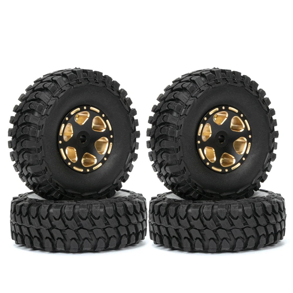 

Латунные колесные диски с бусинами 54*18 мм 1,0 дюйма, 4 шт., шины для радиоуправляемого гусеничного автомобиля 1/24, осевой Размер SCX24, «дэдболт», Гладиатор, обновление Xiaomi JIMNY