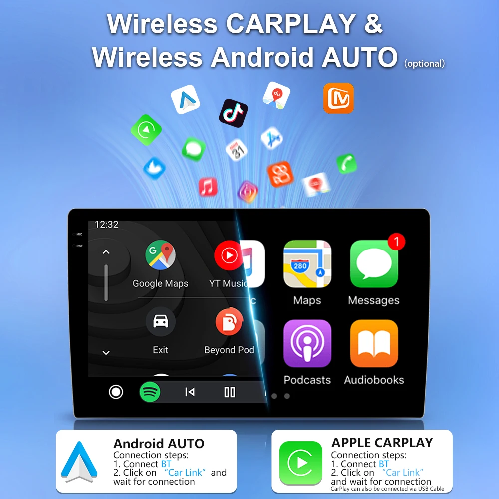 Фото Автомагнитола с CarPlay для SEAT Ibiza 2016-2017, GPS-навигация, Wi-Fi 5G, мультимедийный дисплей, DSP №2
