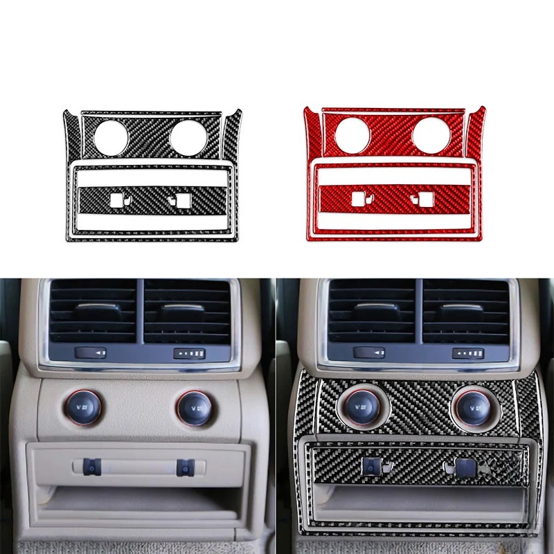 

Задняя панель управления из углеродного волокна для Audi Q7 2007 2008 2009 2010 2011 2012 2013 2015, аксессуары для салона автомобиля