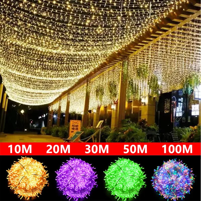 

Led Fairy String Lights Garlands for Christmas Tree Decorations Home Garden Wedding Party Outdoor Indoor New Year Gifts Decor