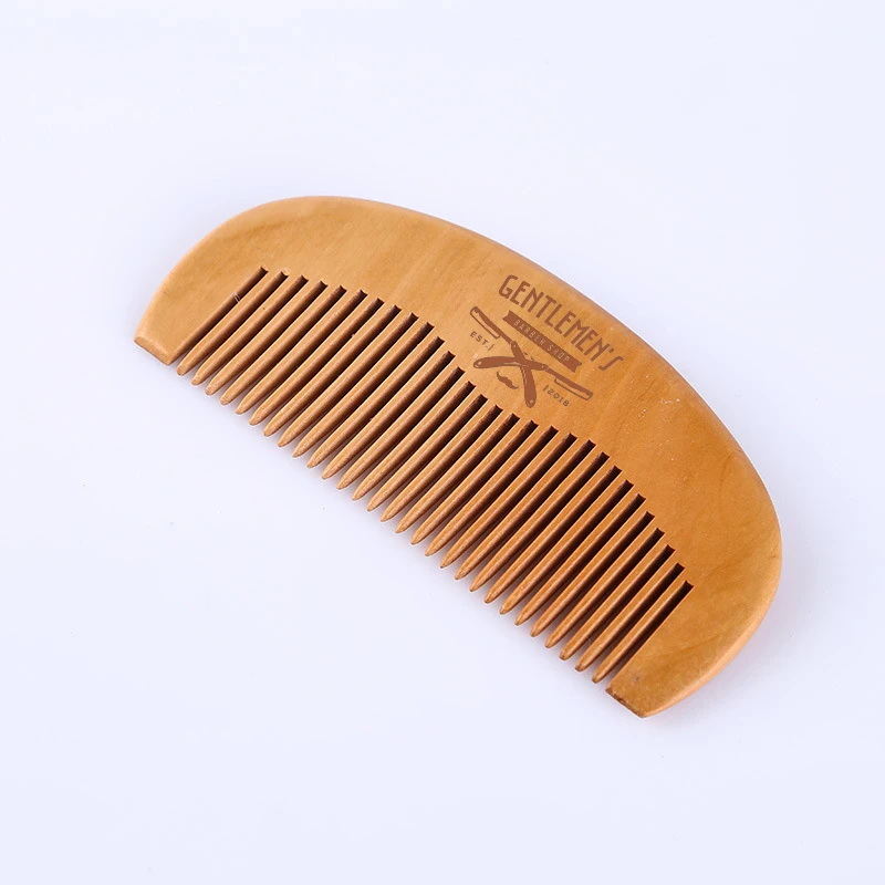50pcs Personalized Beard Combs Custom Logo Wood Comb Barbershop Promotional Giveaway Hair Comb Wooden Pocket Comb For Beard