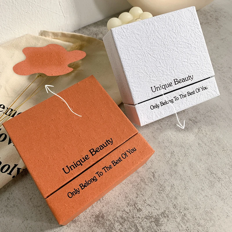 

Ring Necklace Packaging Cardboard Box Kraft Paper Drawer Box Wedding White Gift Packing Paper Box For Jewelry/Tea/Handsoap/Candy