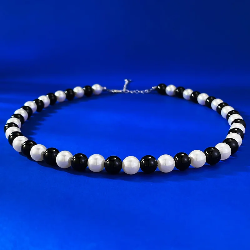 Ожерелье женское из серебра 925 пробы с искусственным жемчугом 8 мм