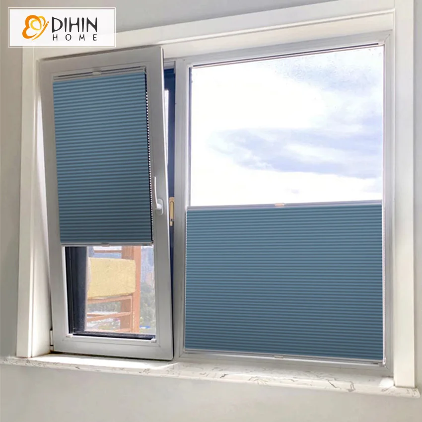 DIHIN-cortina de ventana para el hogar, filtro de luz/Blackout, cortinas de panal celular para sala de estar, persianas personalizadas de arriba y abajo