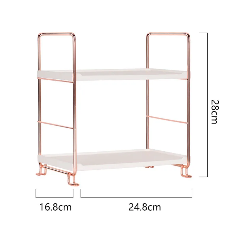 

Storage Rack Iron Art Multi-functional Bathroom Kitchen Kit Silver/Rose Gold For Bathroom Home Decoration
