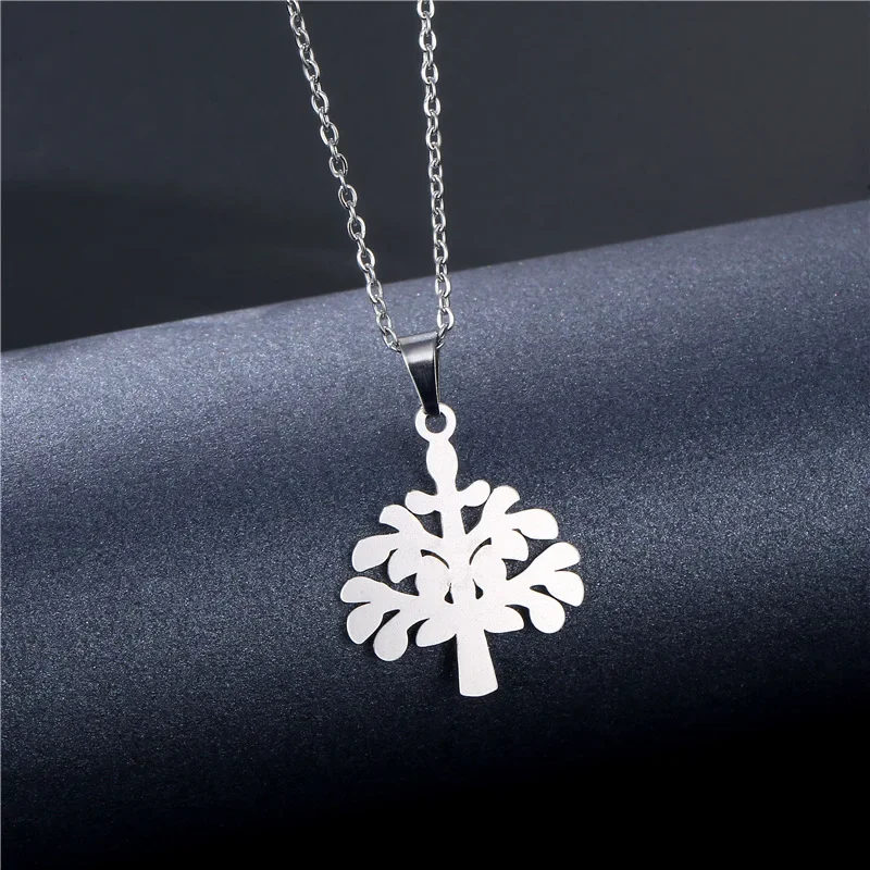 Подвеска из нержавеющей стали титановая сталь полый мир дерево подвеска