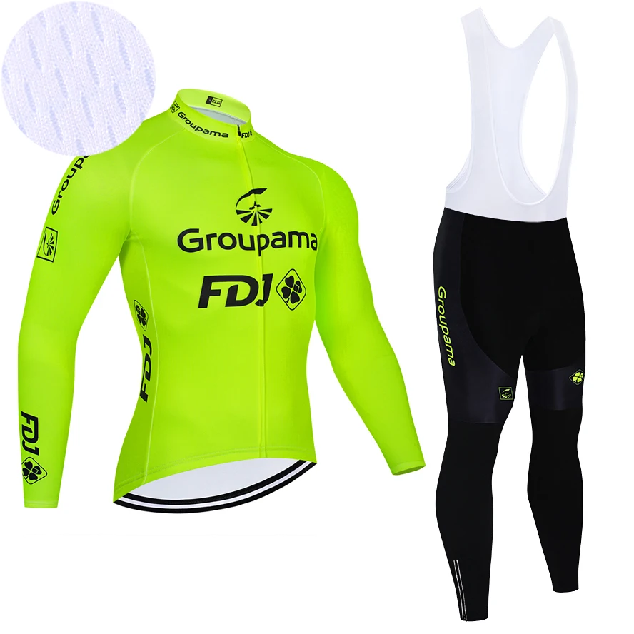 

2022 Yellow FDJ Cycling Jersey 20D Bike Maillot Culottes Sportswear Ropa Ciclismo Men Quick Dry Long BICYCLING Pants Clothing