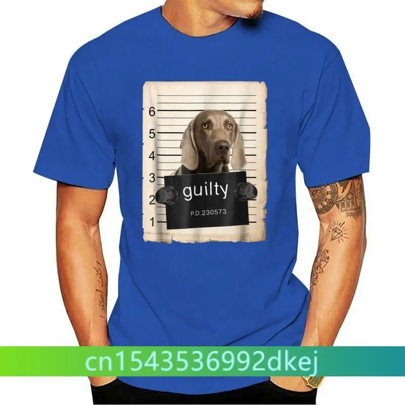 

2019 модная мужская футболка собака Веймаранер Mug Shot Bad Dog shirt