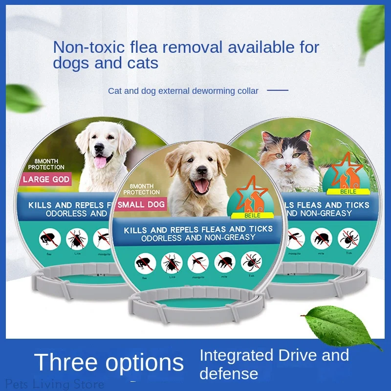 

Cat Dog Flea Tick Remover Collar Lice Prevention Collar Adjustable Flea Anti-parasitic Collar Pet External Insect Repellent Ring