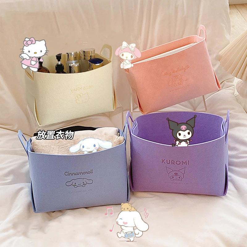 Милая Sanrioed Kuromi My Melody Hellokittys Cinnamoroll большая емкость мультяшная складная корзина