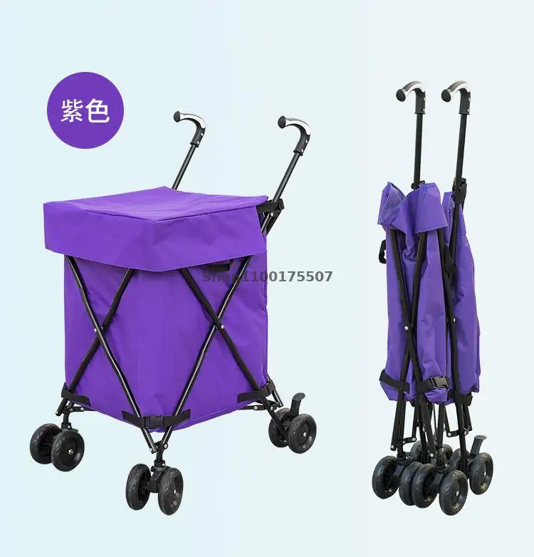 Универсальная четырехколесная тележка для супермаркета многофункциональная