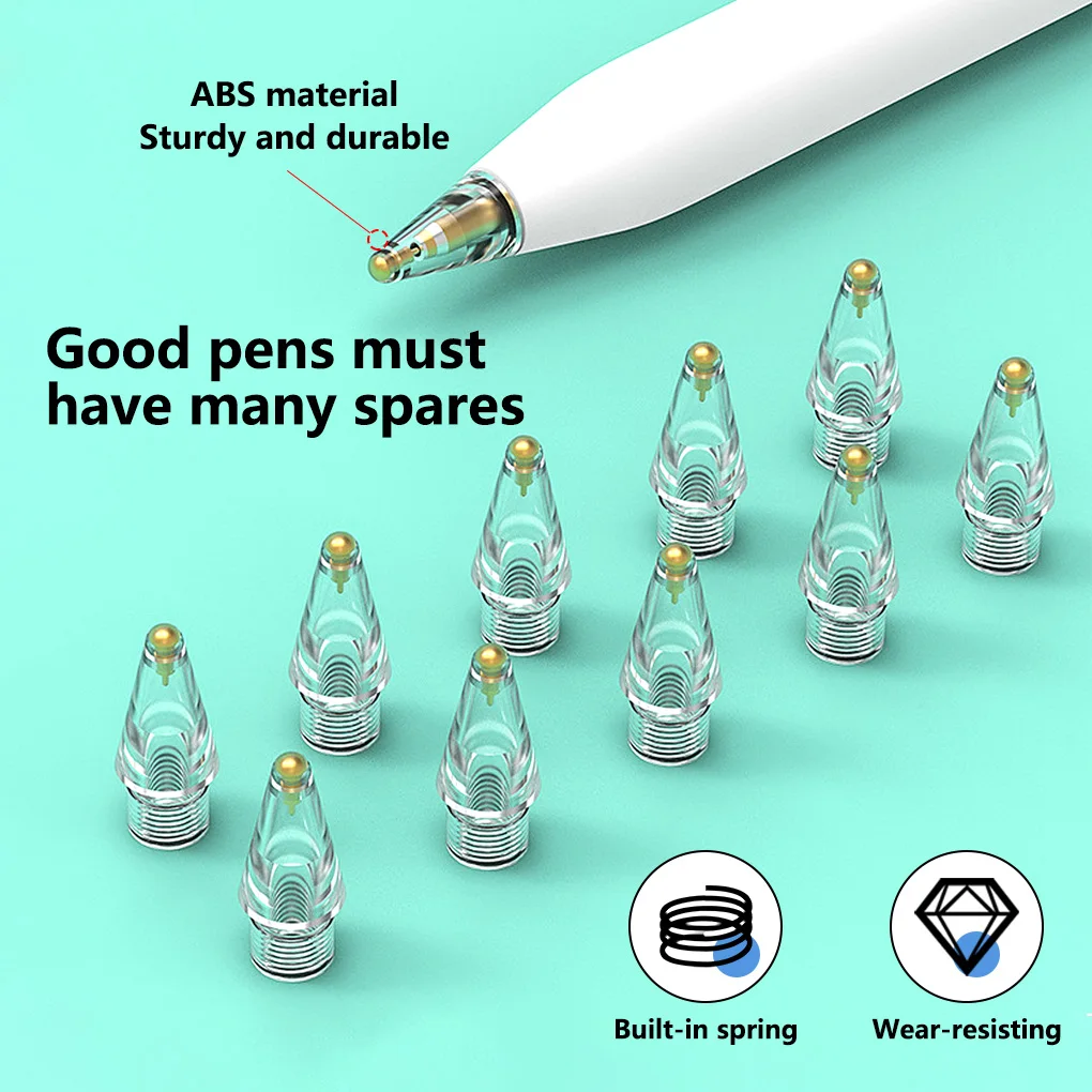 

Touch Screen Transparent Non-delay Pencil Tip Tablet Smooth Accurate Stylus Pen Head Spare Nib Replacing Part Accessory