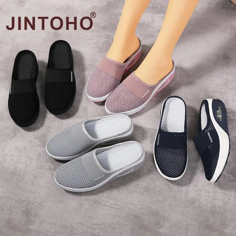 Женские туфли на платформе женские сланцы тапочки дышащая сетчатая легкая