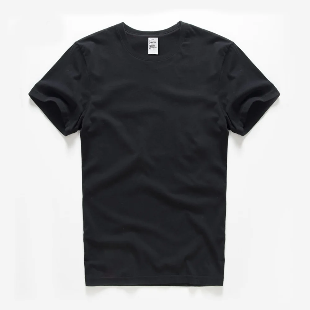 

Футболка мужская хлопковая с коротким рукавом, модная дизайнерская однотонная Повседневная рубашка с круглым вырезом, спортивная одежда, л...