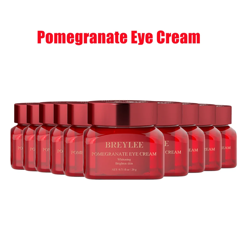 BREYLEE Eye Cream Red Pomegranate Eye Moisturizing Cream Anti Puffiness Anti Wrinkles Eyes Lines Dark Circles Essence  10PCS