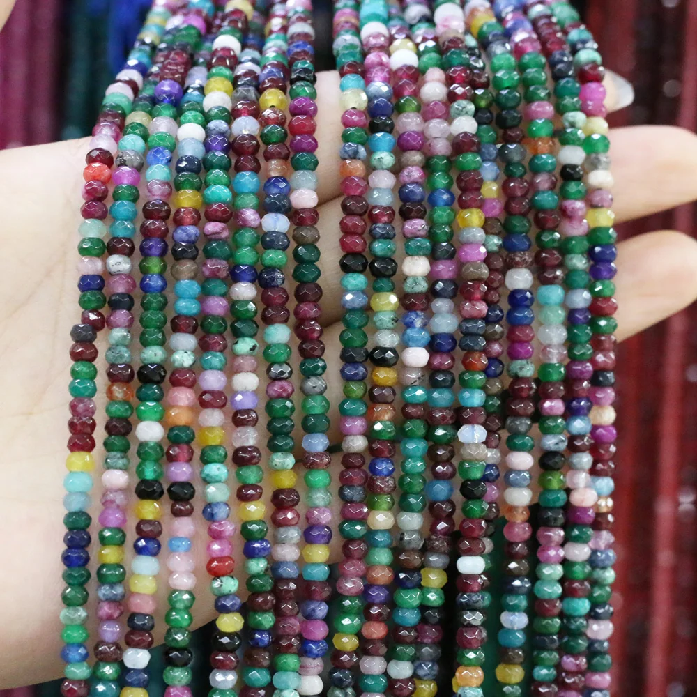 

Natural Semi-precious Stones Flat Bead-shaped Beads for Making DIY Women's Bracelets Necklace Jewelry Gifts