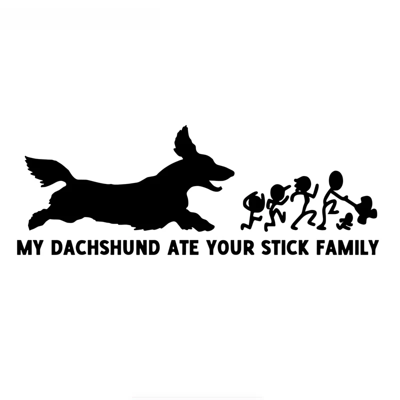 

Dog My Dachshund Ate Your Stick Family Car Sticker Funny Vinyl Decals Waterproof Sunscreen Stickers Accessories,10cm*30cm