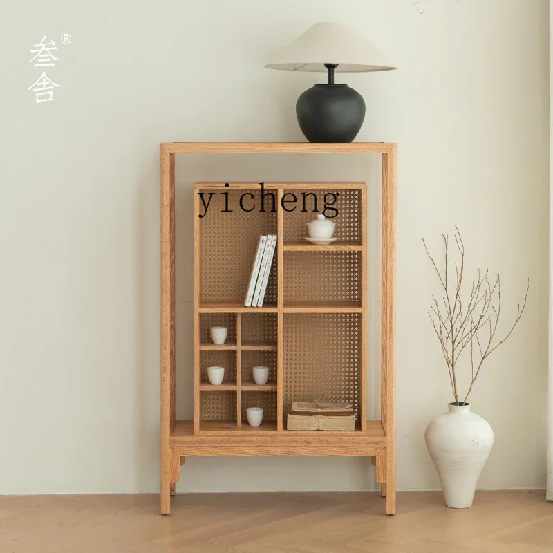 Современная витрина из цельного дерева красного дуба ZZ новый китайский чайный