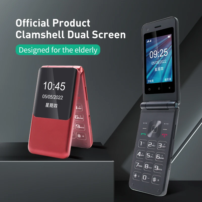 GIONEE Большой кнопочный 4G флип-телефон 2 Гб 16 Две sim-карты раскладушка сенсорный