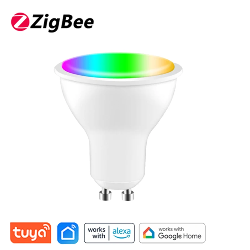 

Светодиодная лампа Zigbee Tuya Zigbee / Wifi Gu10, умный светильник с управлением через приложение, работает с Alice Google Home Alexa, 4 Вт