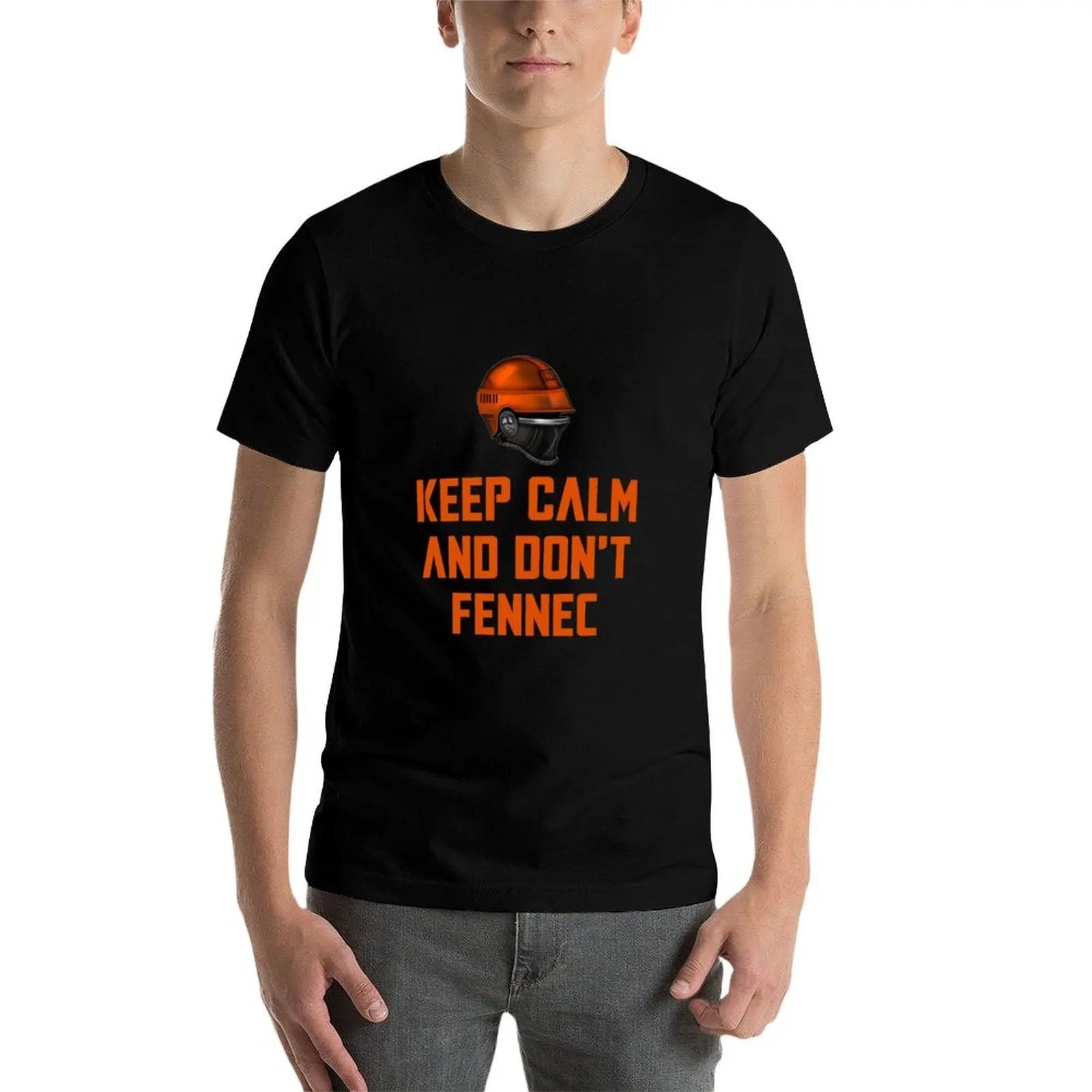 Keep Calm And Don't Fennic — минималистичная футболка с короткими рукавами футболки аниме