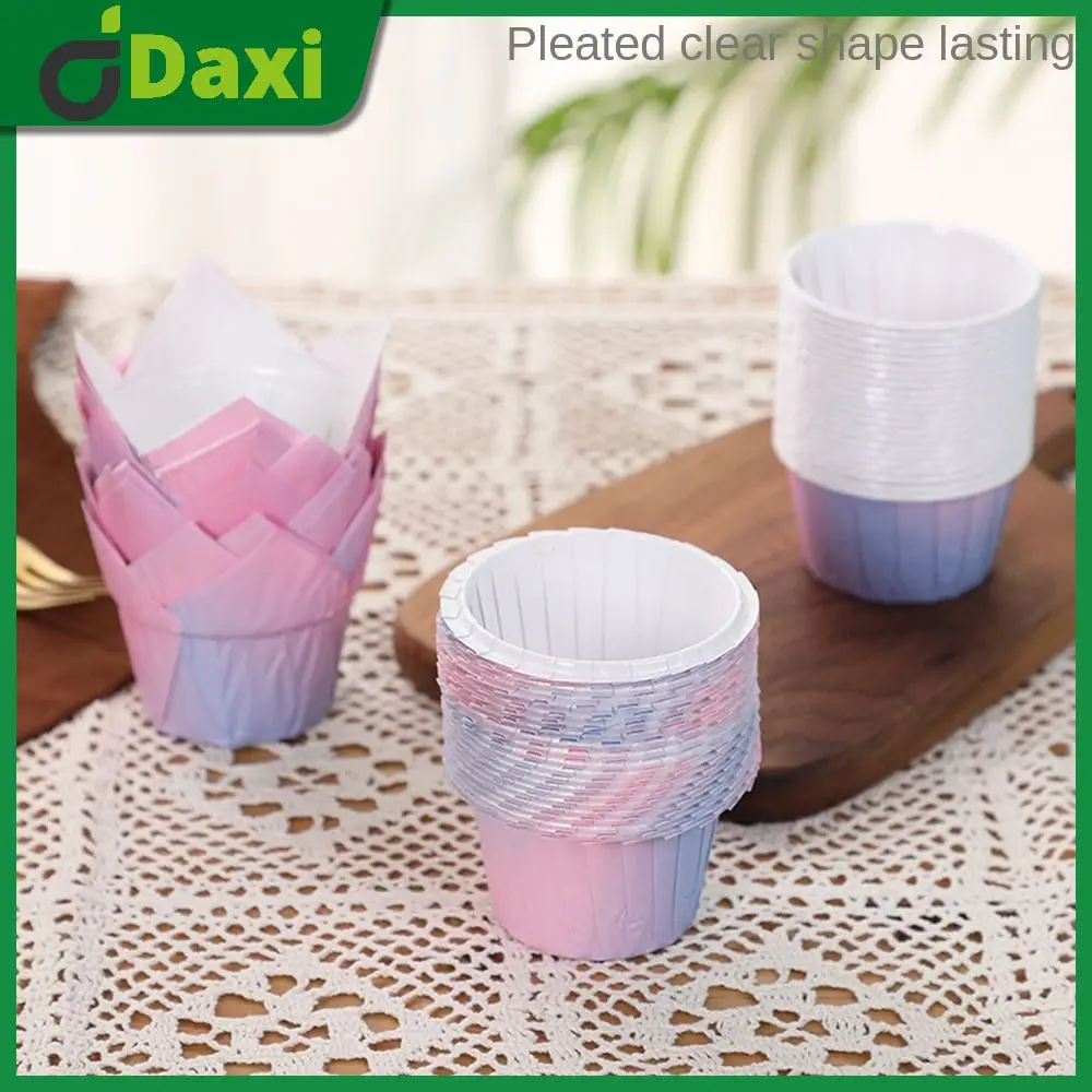

Pleated Clear Shape Lasting Mini Paper Cup Heat-resisting Cake Mold Use Of Film Material Direct Contact With Food Cupcake Lining