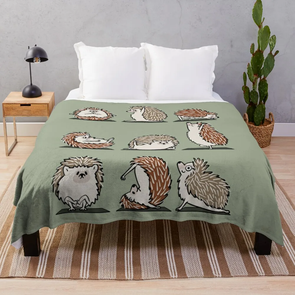 

Hedgehog Yoga Throw Blanket Blanket fleece blanket lace couple sheep wool blanket fluffy soft blankets