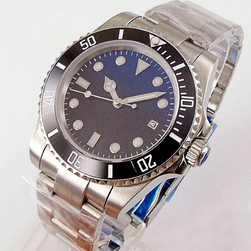

ST9 D-Blue Dial Men Watch Ceramic Bezel 44MM Sapphire Automatic Mechanical Mens Watches