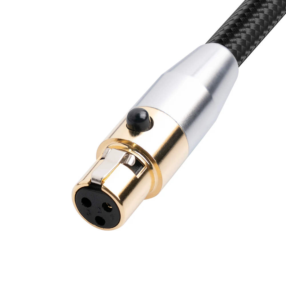 

3Pin XLR Male To Mini XLR Female Audio Cable Microphone Line 3FT 1M Double Shield Adapter Cable For Connecting Headset Radio Mic