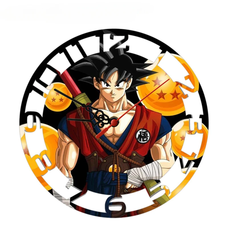 Цифровые настенные часы Dragon Ball аниме фигурка Сон Гоку детские игрушки подарки