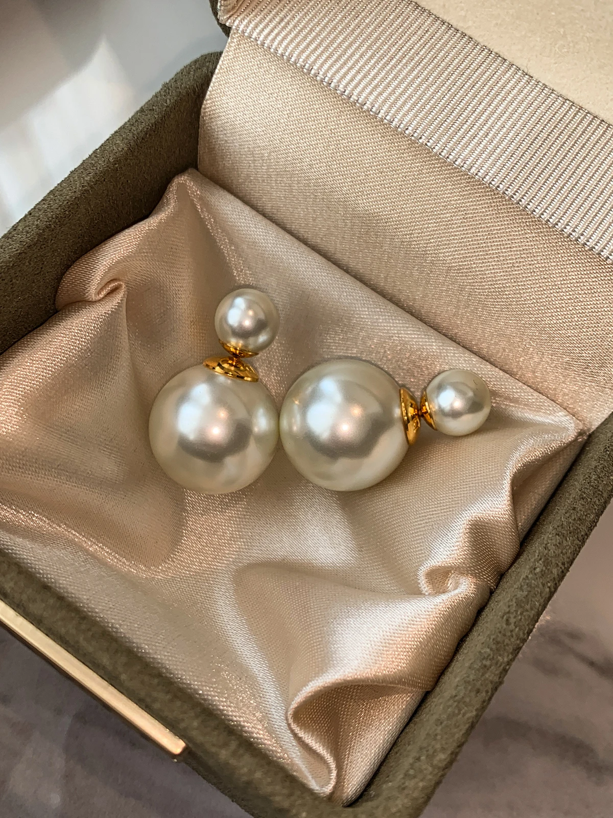 Классические двойные серьги D's из серебра 925 пробы спереди и сзади Zhao Lusi Same Sle