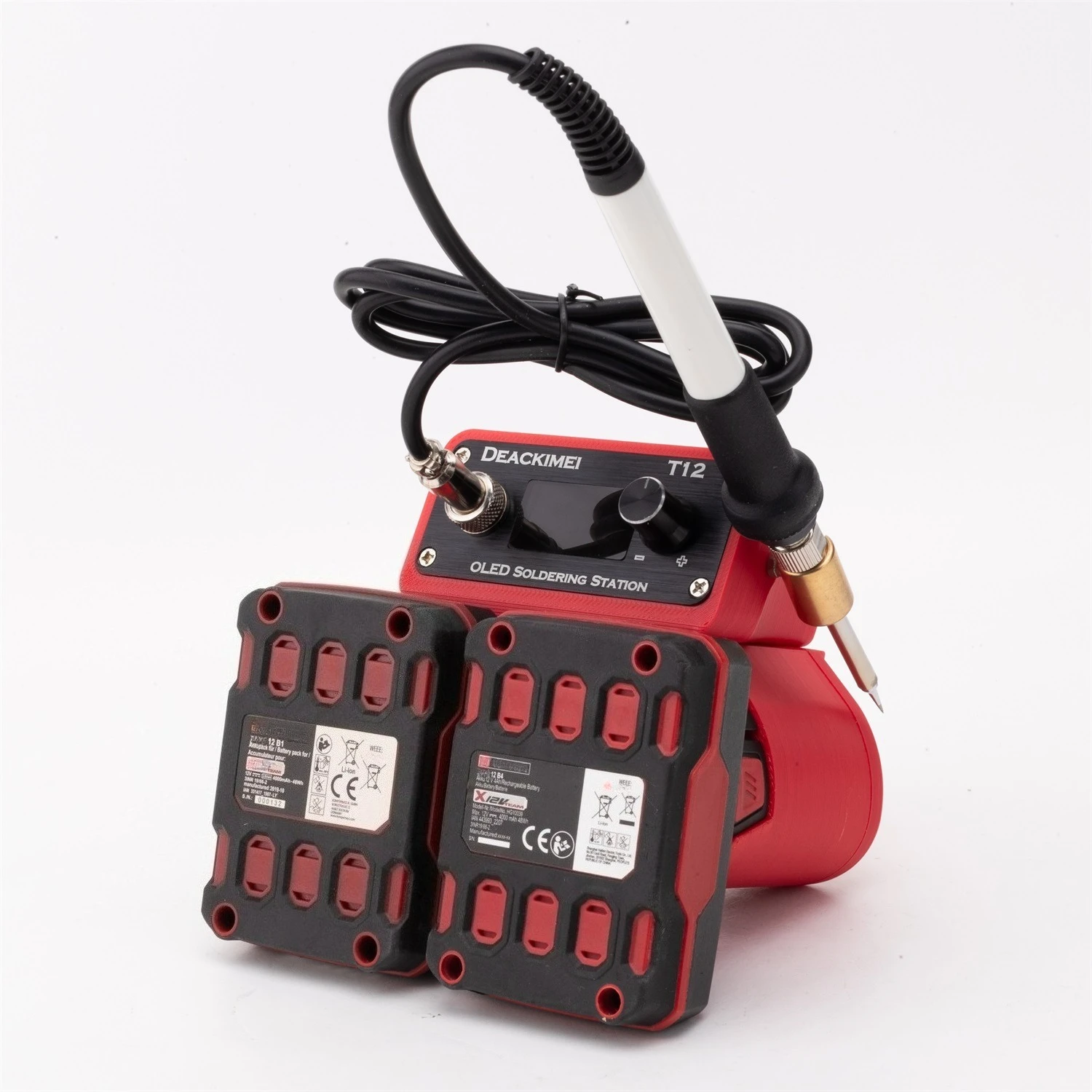 Фото Быстронагревающаяся паяльная станция T12 OLED для паяльника Lidl Parkside X12V, электрическая паяльная станция для ремонта своими руками №5