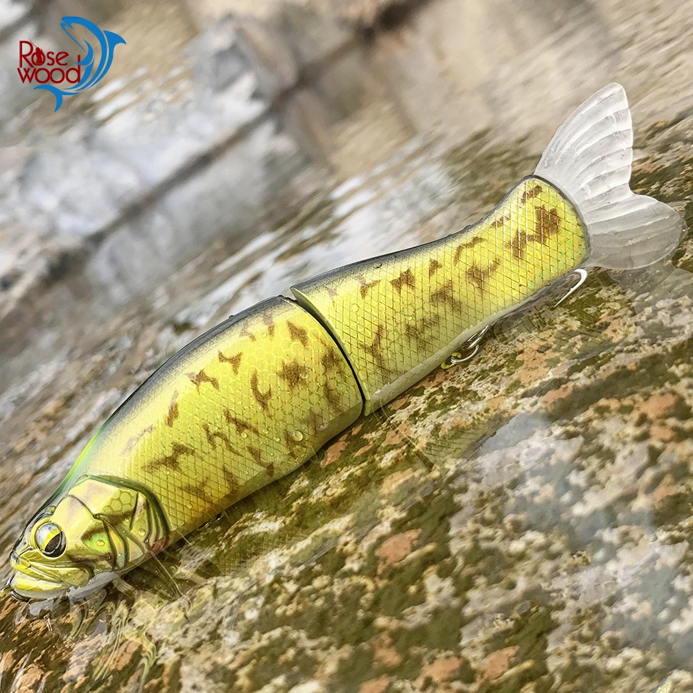 Rosewood 2 Jointed Swimbait Hard Bait 14cm/31g Slow Sinking Wobblers For Fishing Artificial Bass Pike Lures #2 Treble Hook 1