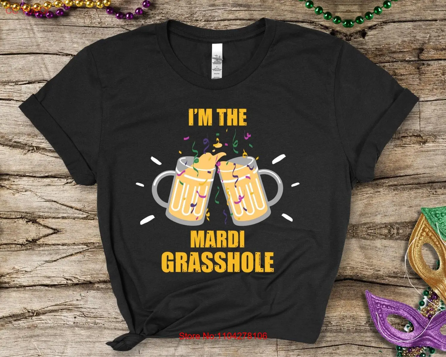Забавная футболка Mardi Gras Drinking New Orleans 2024 длинные или короткие рукава
