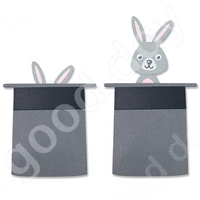 new arrival rabbit and hat metal cutting dies scrapbook diary decoration stencil embossing template diy greeting card handmade