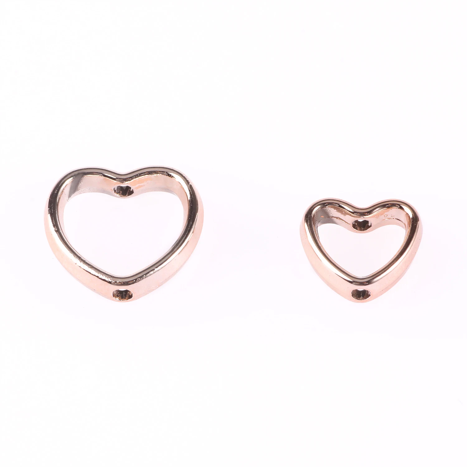 Бусины-разделители для бисера подвески с двумя отверстиями в форме сердца