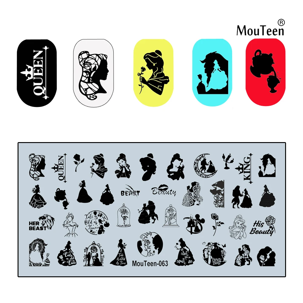 Ветер судьбы Нейл-стемпинг Красотка и Принц Пластины История Ветра #067.