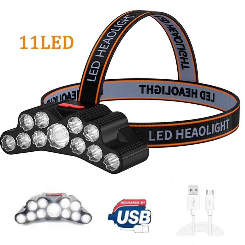 

Portable Multi-function Outdoor Bright Light Eleven Core High-power Long-range Waterproof Durable Night Fishing Light