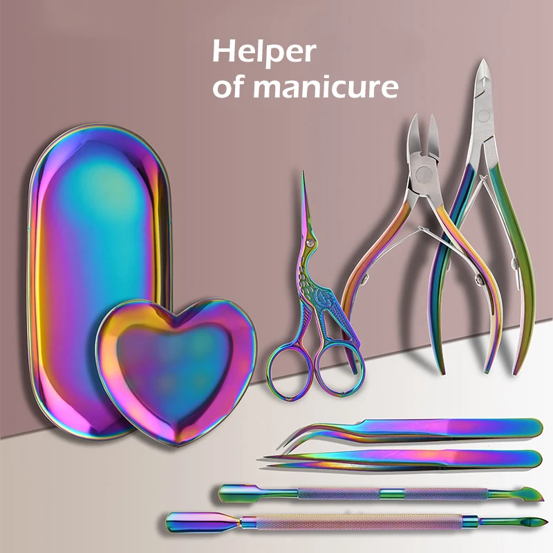 

Scissors Steel Rainbow Nail Clipper Dead Skin Nipper Cuticle Tools Tool Stainless Manicure Pedicure Scissor