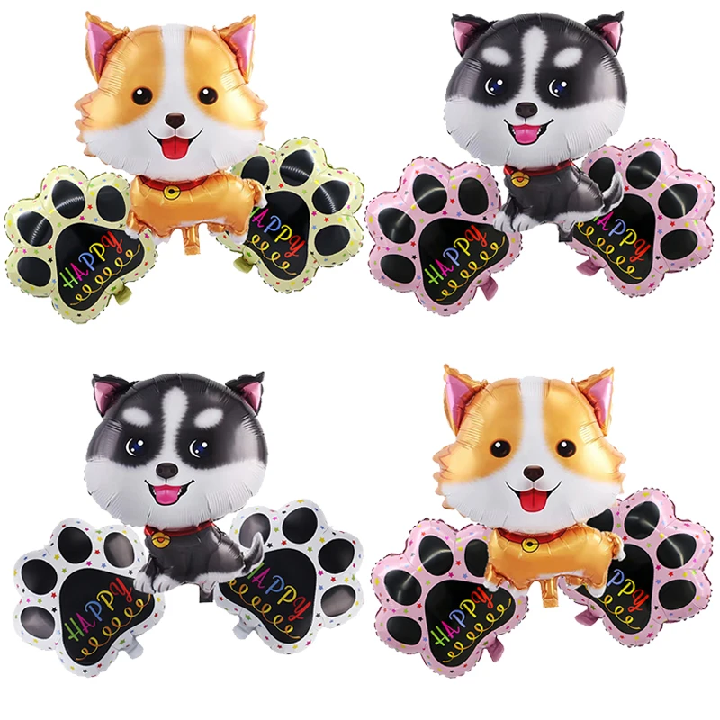 

3Pcs Dog Paw Patrol Foil Balloons White Cat Puppy Paw Puppy Helium Ballon Biothday Party Supplies Baby Shower Decorations Globos
