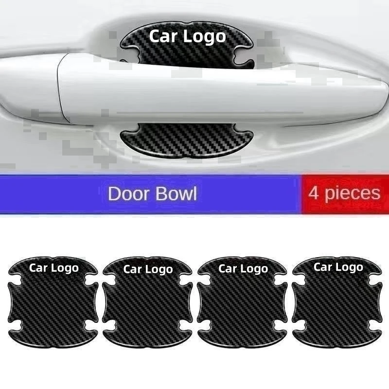 

Дверная чаша автомобиля, дверная ручка, защитная наклейка, дверное зеркало заднего вида, клейкая защитная наклейка из углеродного волокна, автоаксессуары