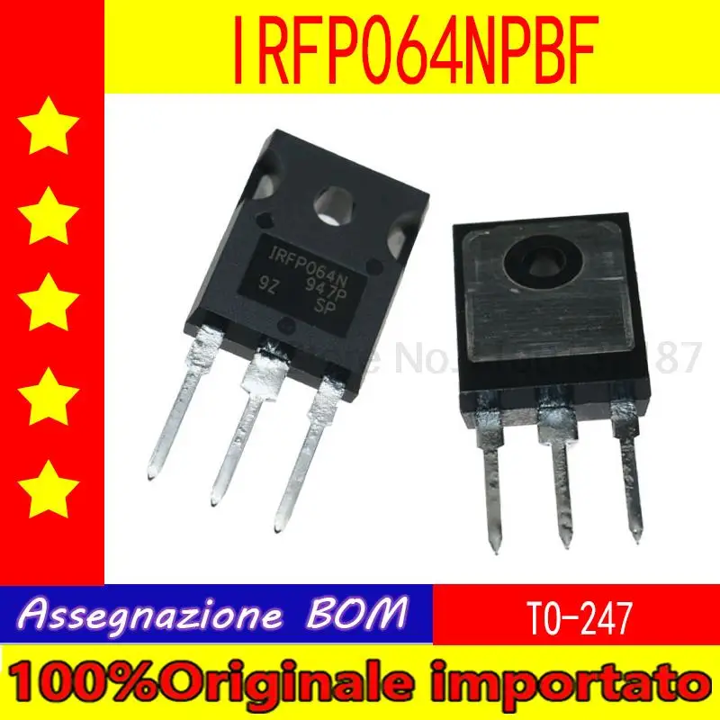 

100% Оригинальный импортный 10 шт./лот IRFP064NPBF IRFP064N TO-247 FET MOS трубка 55V110A 200W