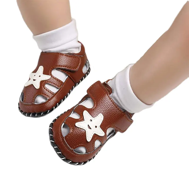 

2022 Summer Baby Sandals Boy Girl Sandals PU Leather Prewalkers Newborn Soft Sole Crib Shoes Fashion Babies Shoes First Walkers