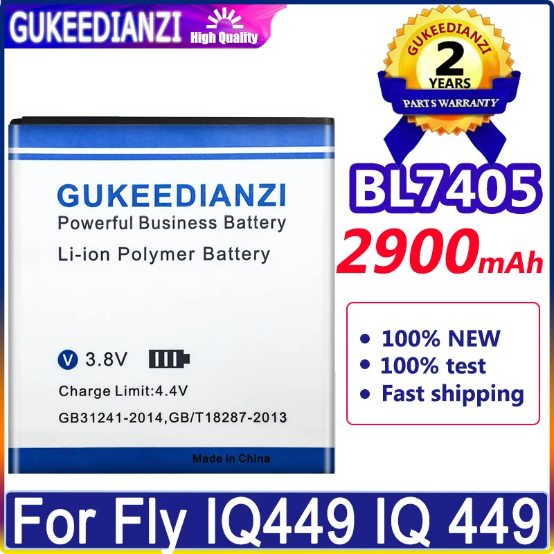 

BL7405 2900mAh Large Capacity Mobile Phone Replacement Battery For Fly IQ449 IQ 449 BL7405 BL-7405 High Quality Battery Bateria