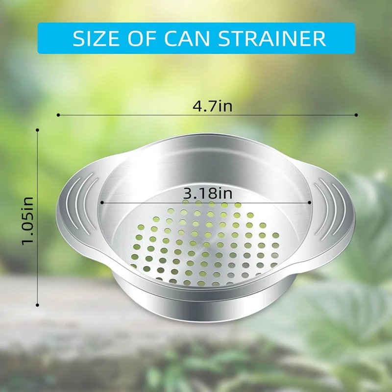 2 шт. сито для банок из нержавеющей стали пресс тунца пищевых слива масла