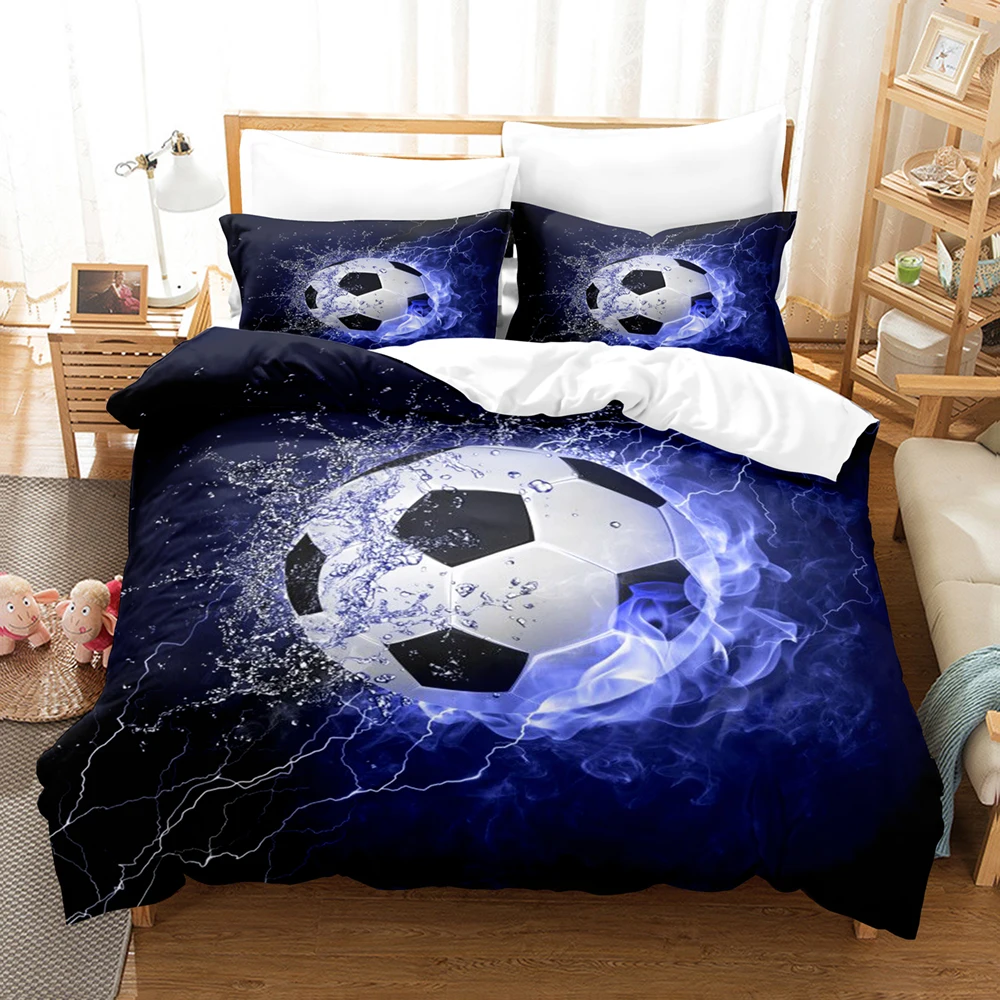 

New Football Bedding Set Single Twin Full Queen King Size Sports Enthusiasts Fans Bed Set Aldult Kid Kawaii Duvetcover Sets 002
