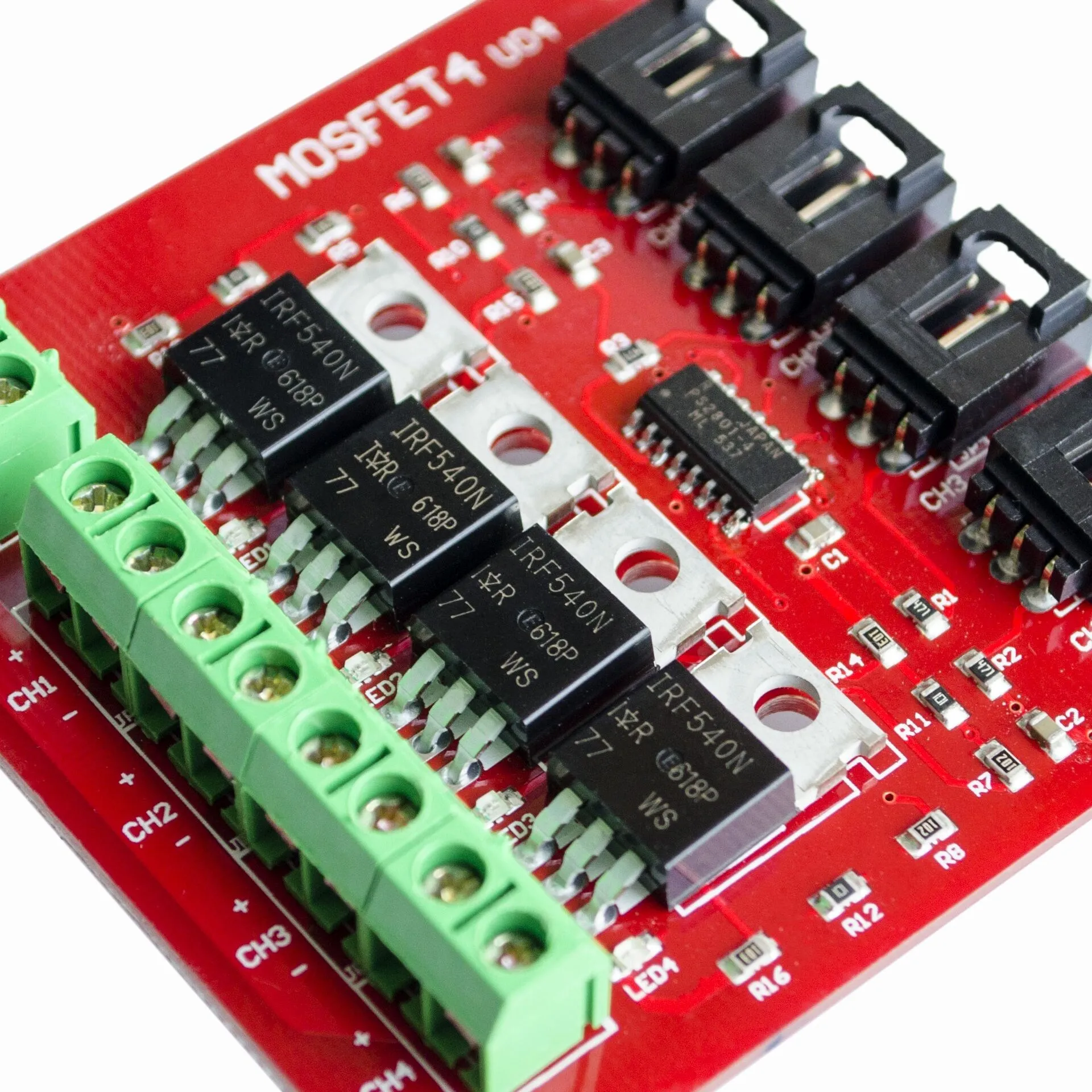 Четырехканальная 4-маршрутная Кнопка MOSFET IRF540 V4.0 + модуль переключателя для Arduino -