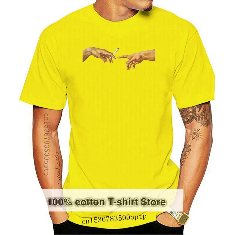 

one yona MICHELANGELO T Shirts Men Harajuku Funny Print Tshirt Men Hip Hop 100% Cotton Streetwear Tee Shirt Homme Tops